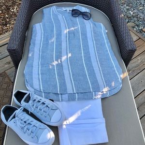 Ellen Tracy sleeveless linen top